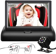 Shynerk Baby Car Mirror Night Vision Display Safety Car Seat Mirror Camera