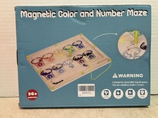 Magnetic Color and Number Maze,Montessori Math Color Sorting Toys for Toddler...