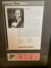 AUTOGRAPHED B.B. KING PAGE FROM CONCERT PROGRAM & TICKET