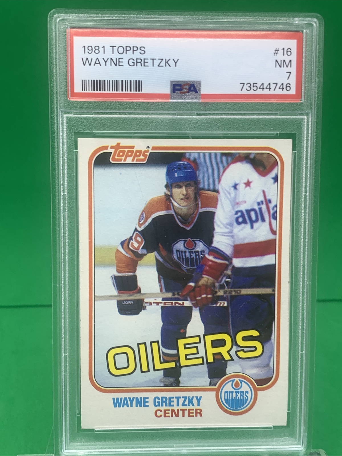 1981-82 Topps #16 Wayne Gretzky PSA 7 NM Edmonton Oilers **Looks Nicer** Great 1
