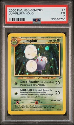 PSA 5 - 2000 Pokemon Neo Genesis JUMPLUFF HOLO #7 (6710) | eBay