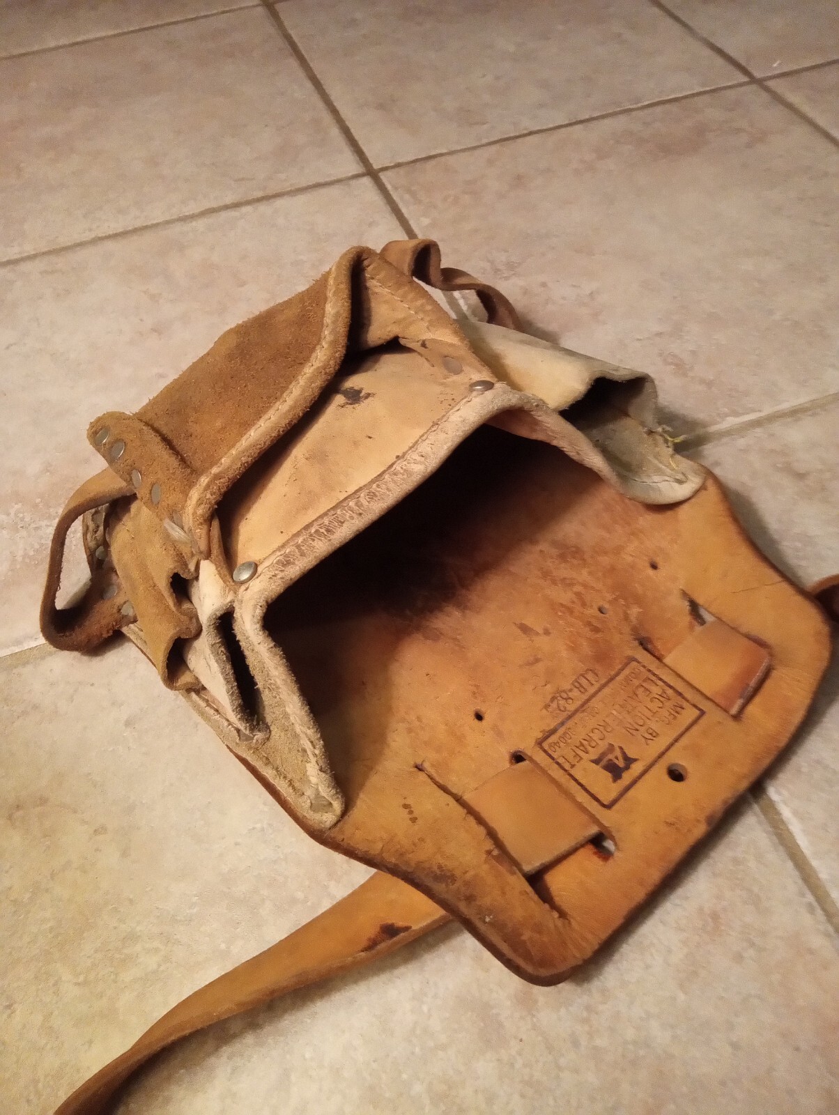 Vintage Action Leathercraft Tool Belt W Pouches Leather Craft Rooster