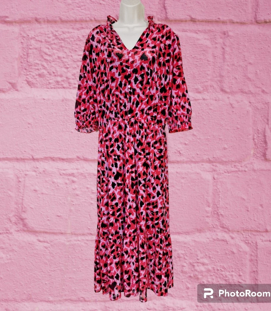 Next pink shop leopard dress