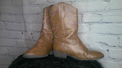 American Eagle (Toddler Girls) Brown Western Cowgirl Boots (Size 4)