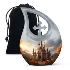 Castle Of Dreams Urn For Human Ashes Large Adult Urns For Grandpa 10 Inch
