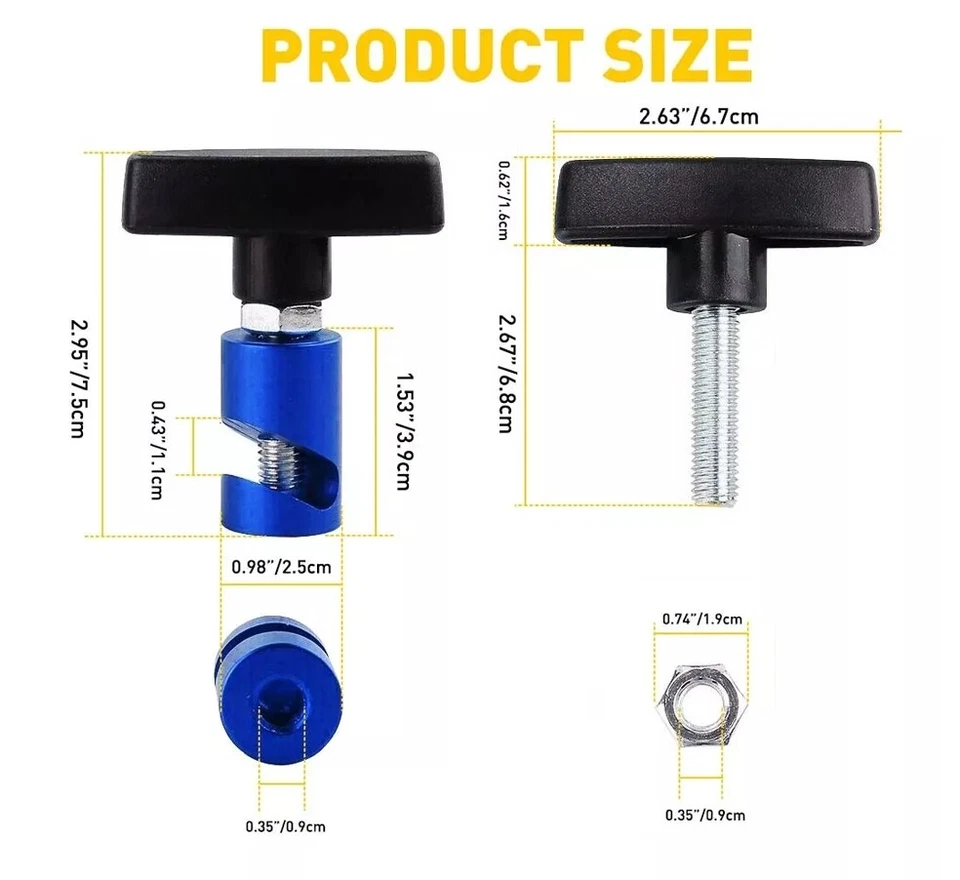 2X Herramienta de retención de tope de puntal de apoyo de varilla de elevación de capó de motor de automóvil Foto 2 de 4