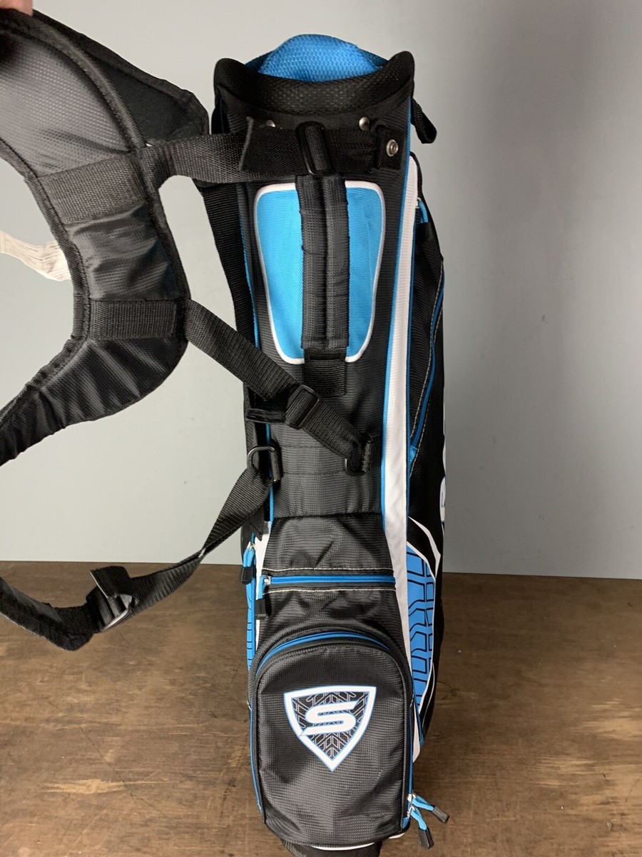 STRATA CALLAWAY 6 WAY BLACK BLUE STAND GOLF BAG | eBay