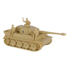 BMC CTS WW2 German Tiger I Tank Classic Toy Soldier TAN Plastic Army Vehicle