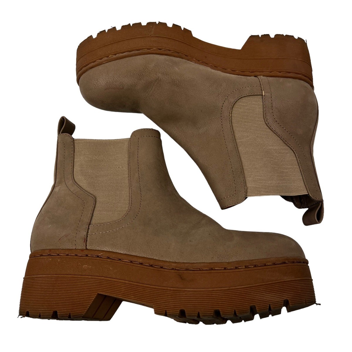 Mia Cayson Platform Chelsea Boot Mia Women's Tan Faux Leather