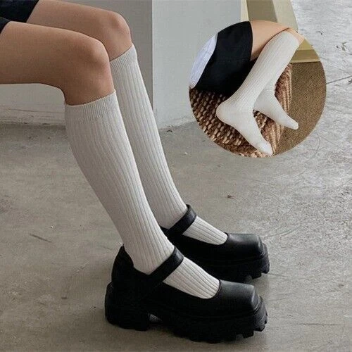 Long Socks Women Stockings Knitting Cotton Autumn Winter Warm High Stockings