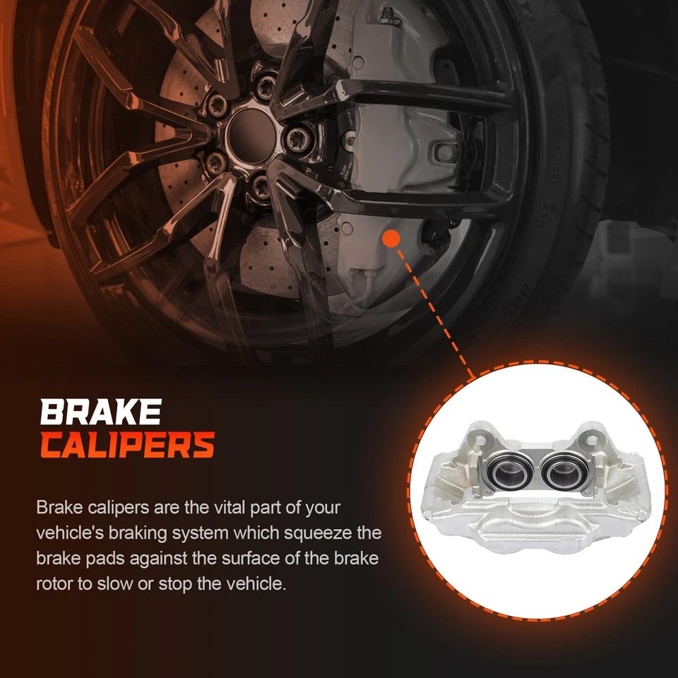 Front Brake Calipers And Ceramic Pads For 2005 2006 2007-2017 Toyota Tacoma Foto 3 de 4