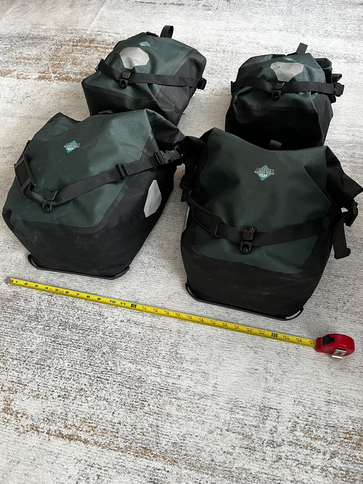Full Set Of Ortlieb Waterproof Touring Bike Pannier Bags Green