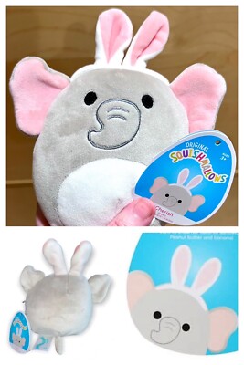Squishmallows Elephant Cherish Bunny Ears Easter Edition 5'' Stuffed Animal Plush