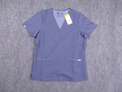Figs Top Womens Small Blue Shirt Casma Three Pocket Nurse Provider Technical