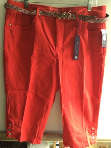 Gloria Vanderbilt Womens Skimmer Denim Capri Pants Jeans Stretch Size 16 New - Picture 7 of 23