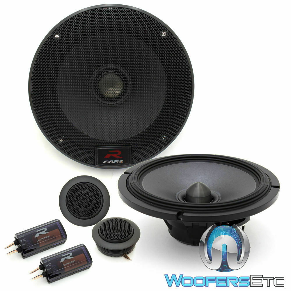 ALPINE R-S65C.2 6.5" 300W LOUD COMPONENT SPEAKERS CROSSOVERS SILK TWEETERS NEW