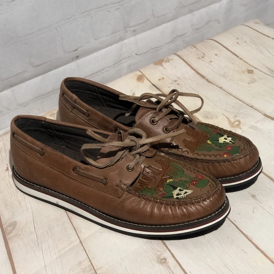 Roper Womens Southwest Desert Cactus Pattern Bertha Shoes Size 11 - Image 3 of 4