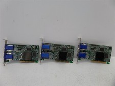 Lot of 3 Matrox G45 MDHA16D/IBM 16MB AGP Dual VGA Graphics Card IBM 22P1987