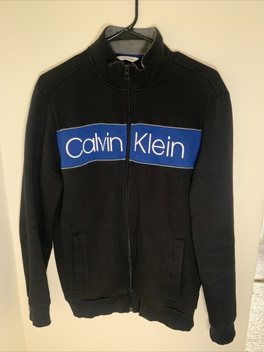 Calvin Klein Black Zip Front Signature 