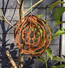 NEU ! Windspiel Sonne ø 18 cm aus Metall Edelrost Fensterdeko Garten Balkon