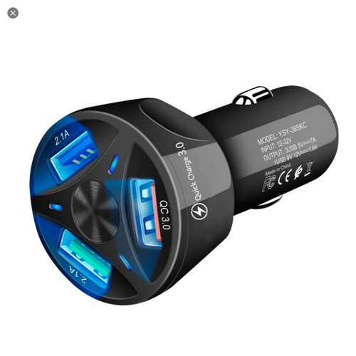 Car USB Charger Quick Charge 3.0 4.0 Universal 18W Fast Charging 3 Port