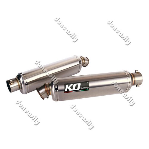 Universal Motorcycle Motorbike Exhaust Pipe End Silencer Muffler Slip On 38-51mm - Picture 9 of 11
