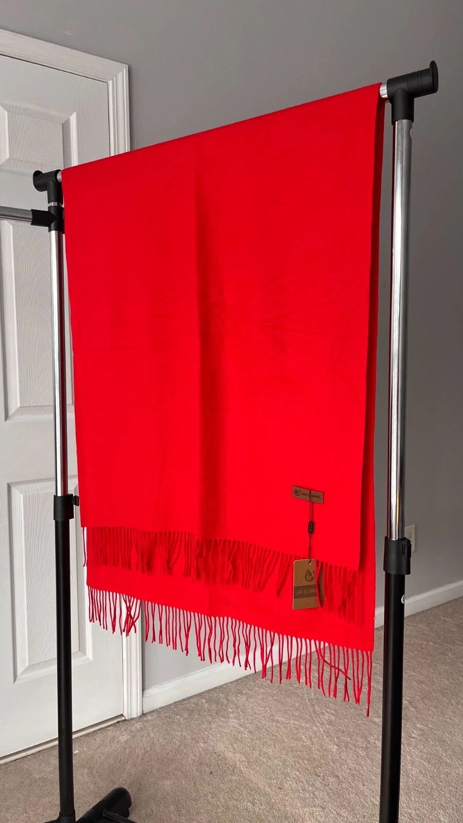 Cashmere -like Scarf Luxurious Extra Large Women Men shawl Pashmina Red