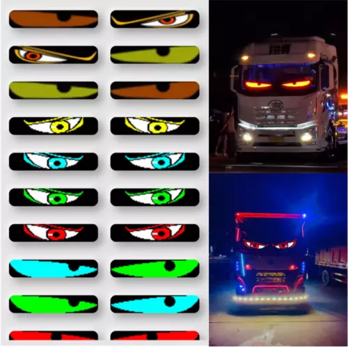 Lampada USB Dinamica Occhi Colorati Soft Screen LED Occhio per Auto Finestra Auto LED - Foto 6 di 20