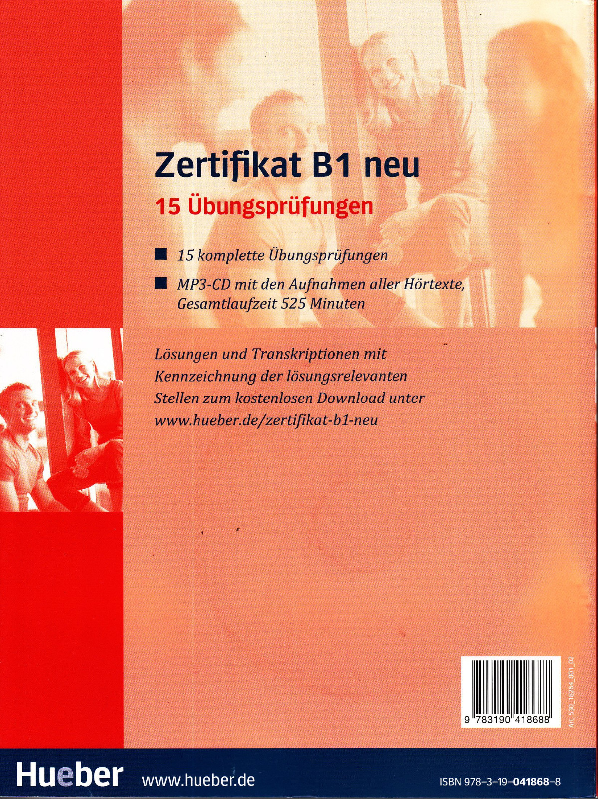 Zertifikat B1 Neu 15 übungsprüfungen Pdf Hueber ZERTIFIKAT B1 neu - 15 Ubungsprufungen + MP3-CD 3190418683