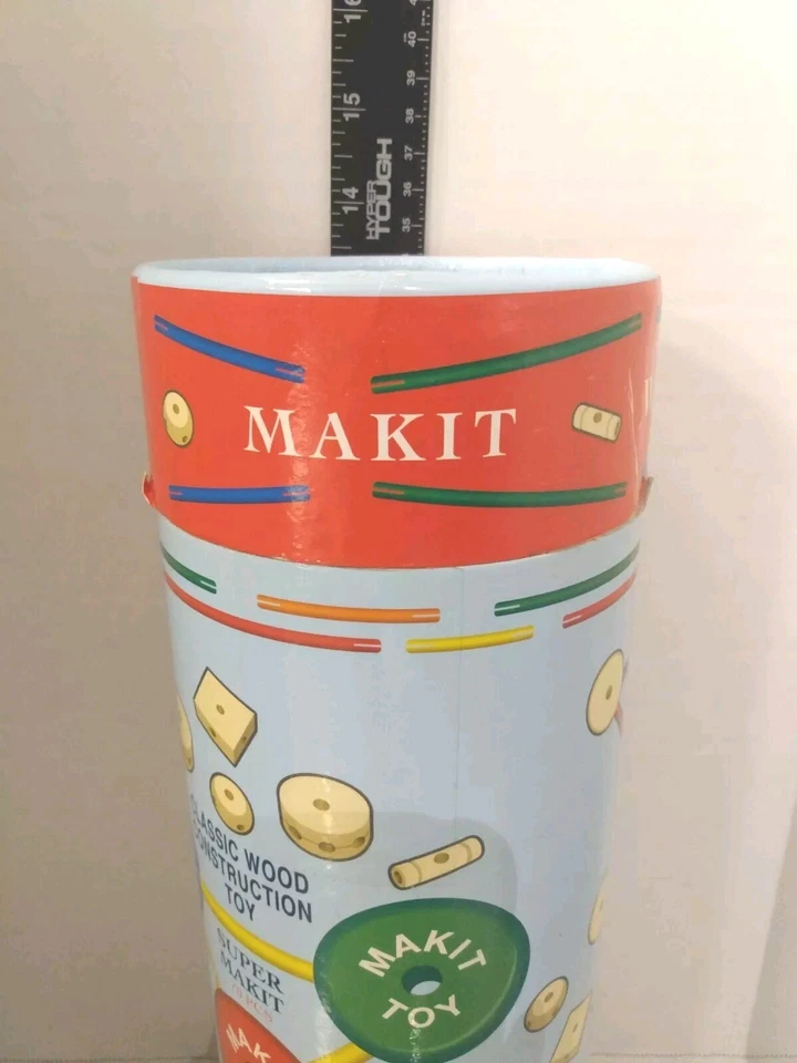 Super Makit Toy Schylling Classic Wood Construction Toy 60 Pieces - Image 2 of 4