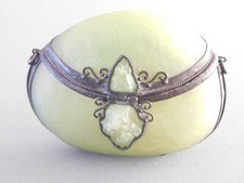 Maya Evangelista Lime Green Clam Style Resin Cutch Shoulder Bag Purse