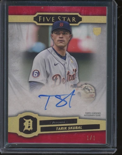 2021 Topps Five Star Baseball Tarik Skubal TIGERS #FSA-TS RC Red Auto 1/1