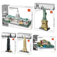 Architecture Paris London Sydney Chicago Building Blocks Kit City Model with Box