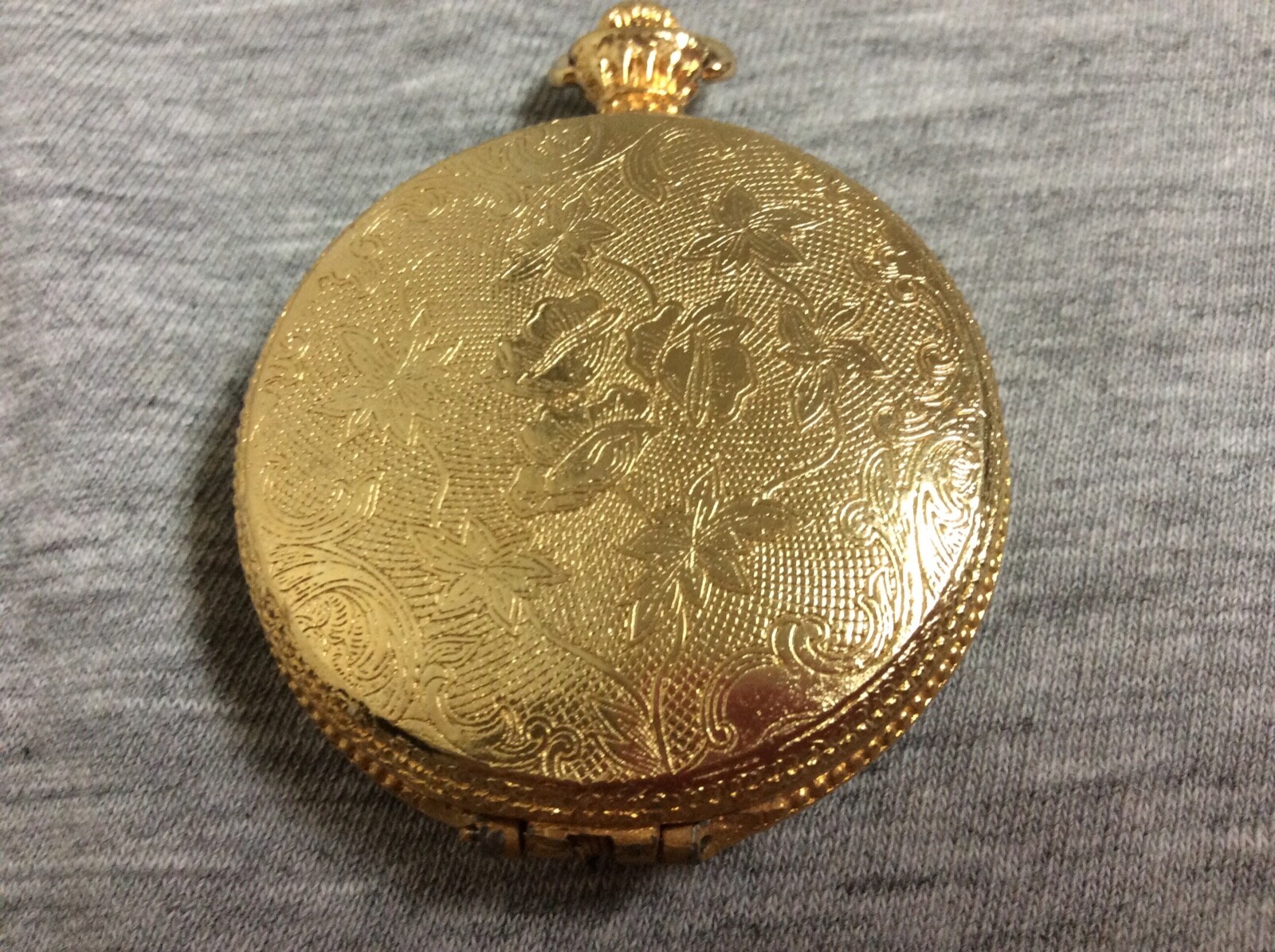 Vintage Max Factor Goldtone Victorian Watch Style Compact New