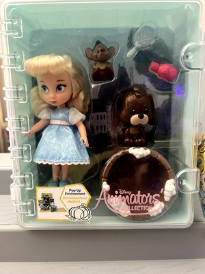 New Disney Animators' Collection Mini Doll Playset Princess Cinderella w/ Dog