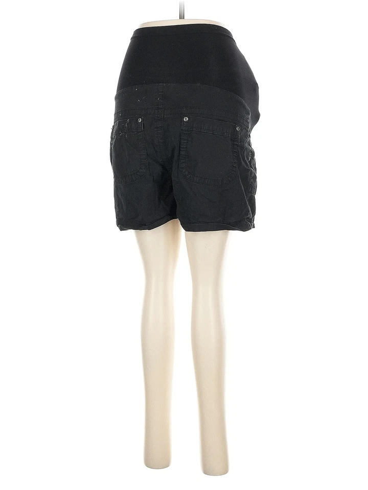 Motherhood Women Black Cargo Shorts M Maternity - Image 2 of 4