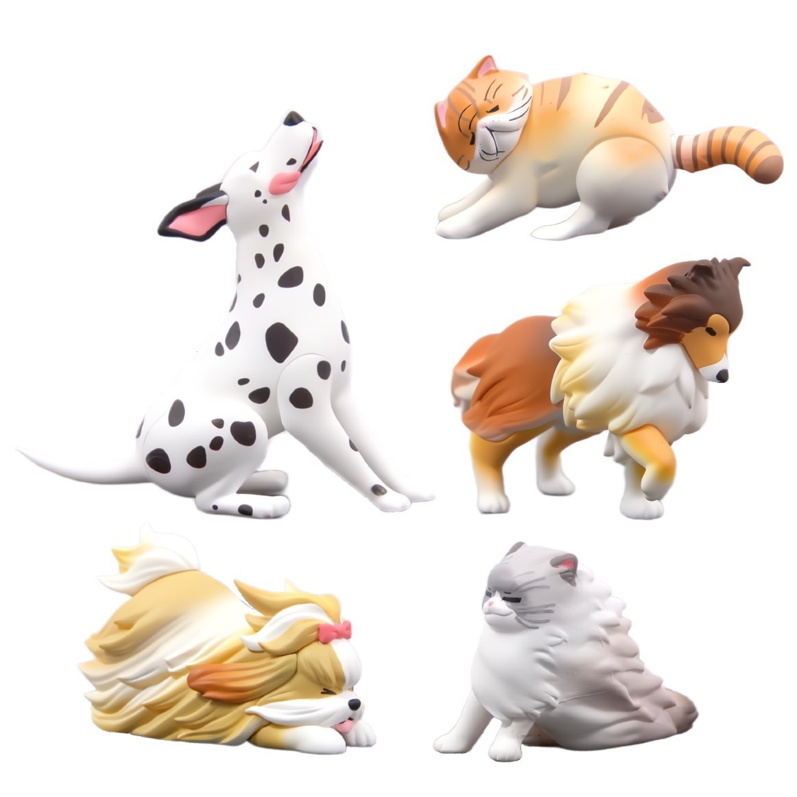 Qualia Gacha Wind Dog Cat Funny Figure 1 Random Gashapon Capsule