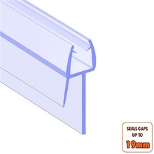 Shower Seal Strip for 4-8mm Glass Bath Door Screen, Seals Gap to 29mm, 90cm Long