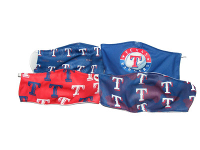 Texas Rangers MLB Adult Face Masks Lot 4 Washable & Reusable