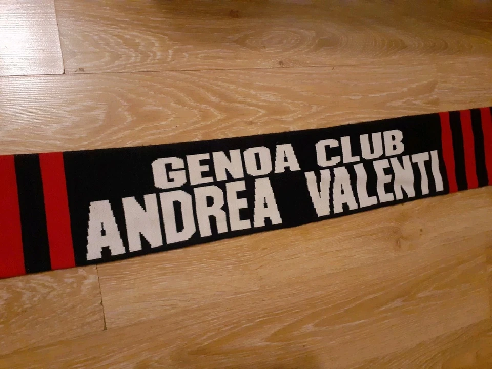 SCIARPA SCARF VINTAGE FOOTBALL CALCIO GENOA CLUB. INVERNALE WINTER - Immagine 2 di 2