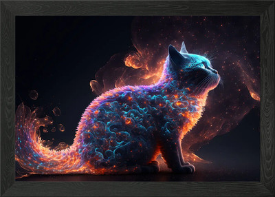 Geist Tier Katze gerahmtes Wandbild Poster Leinwanddruck Bild