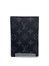 LOUIS VUITTON Card Case Couveltale Pass Paul NM Monogram Eclipse PVC BLK Used
