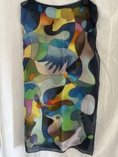 Women's Abstract Print Semi-Sheer Scarf - 31" X 34"*