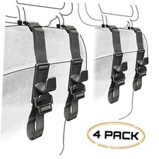 4-Pack Headrest Hooks for Car Universal Interior Auto Vehicle Back Front 4pack