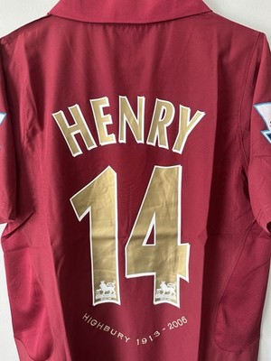 Arsenal 2005-06 Highbury Jersey Thierry Henry #14 New Men's Soccer