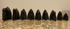 Antique Vintage Lot of 9 Small Sad Irons