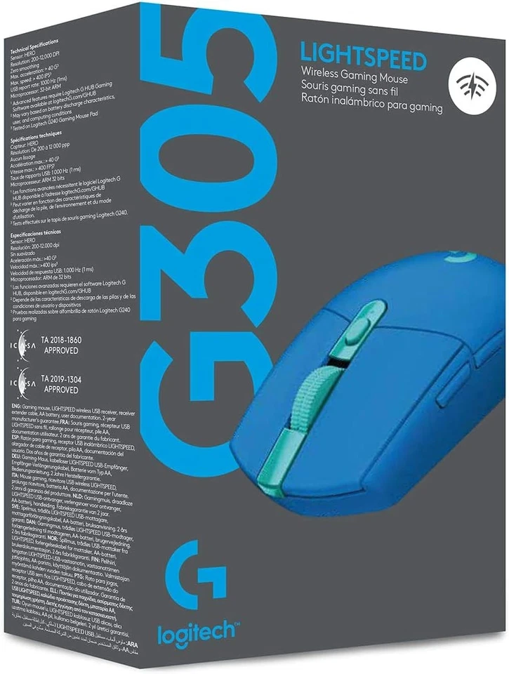 Logitech G305 LIGHTSPEED Wireless Gaming Mouse, HERO 12K Sensor, 12,000 DPI, Lig - Image 2 of 4
