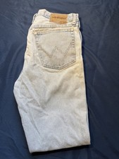 Vintage Wrangler Regular Fit Jeans Men's 33x32 Light Wash Distressed Denim