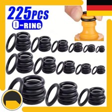 225-teilig O-Ring Sortiment Set Gummi Dichtringe Dichtung Auto Maschine Sanit&auml;r