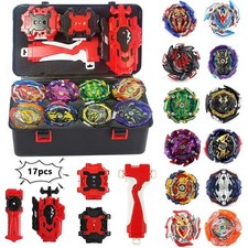 Bey Battling Top Burst Gyro Toy Set 12 Spinning Tops 4 Launchers Combat